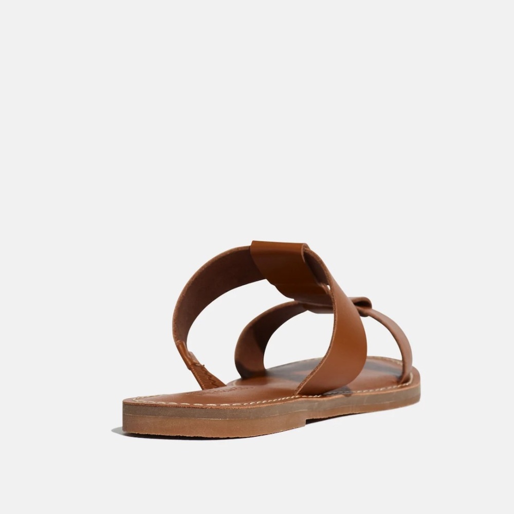 Madewell the Boardwalk T Strap Slide Sandal in English Saddle Size 10.5 NWOB - Picture 4 of 7